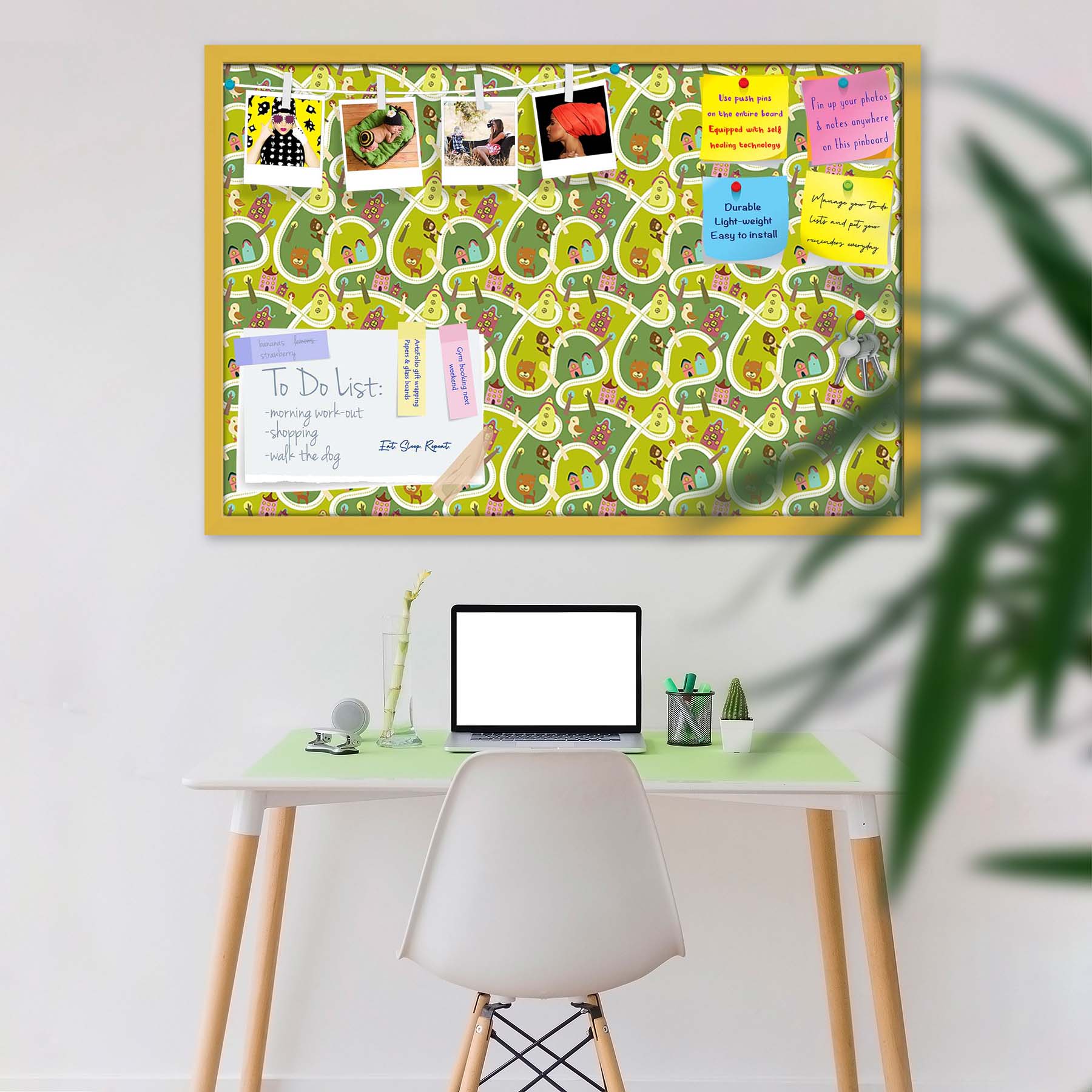 Road Bulletin Board Notice Pin Board Soft Board | Framed