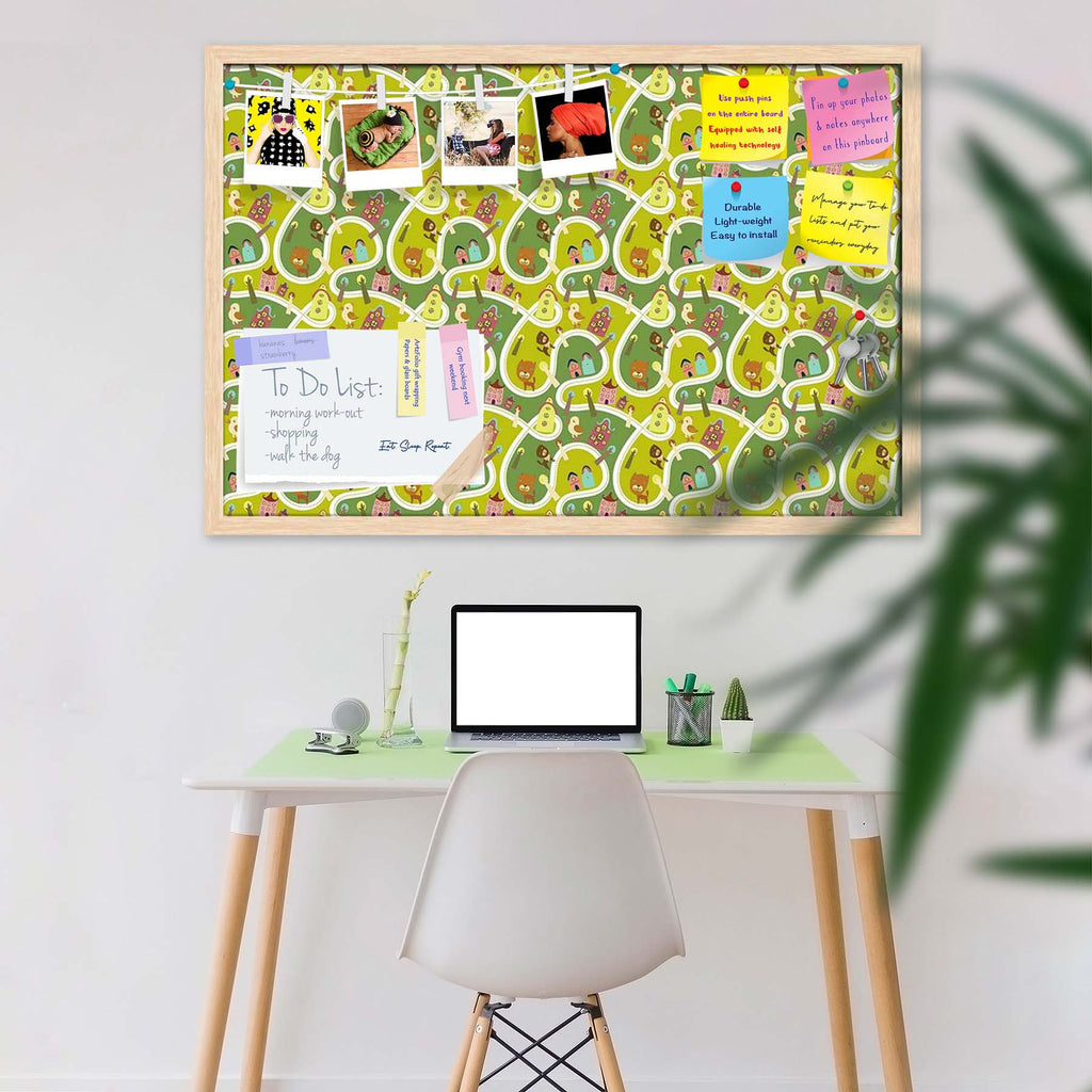 Road Bulletin Board Notice Pin Board Soft Board | Framed