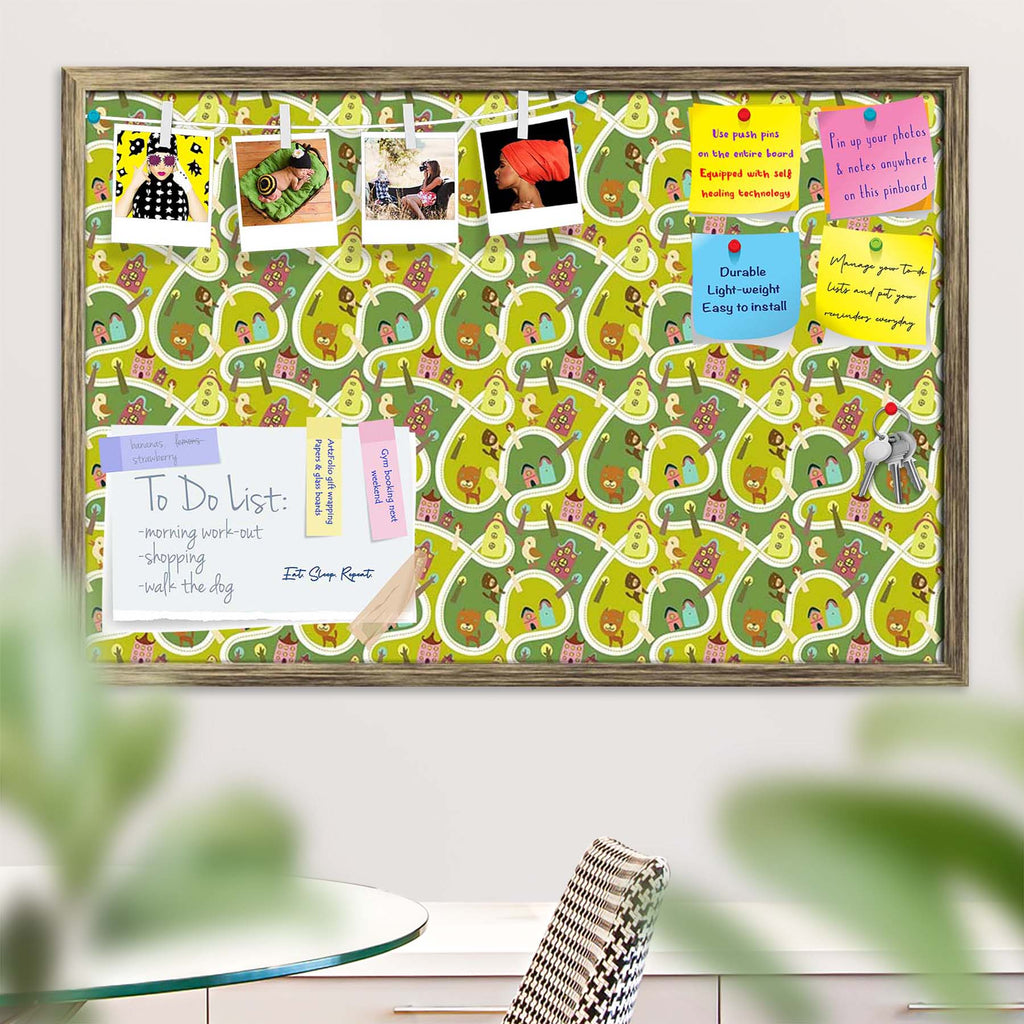 Road Bulletin Board Notice Pin Board Soft Board | Framed