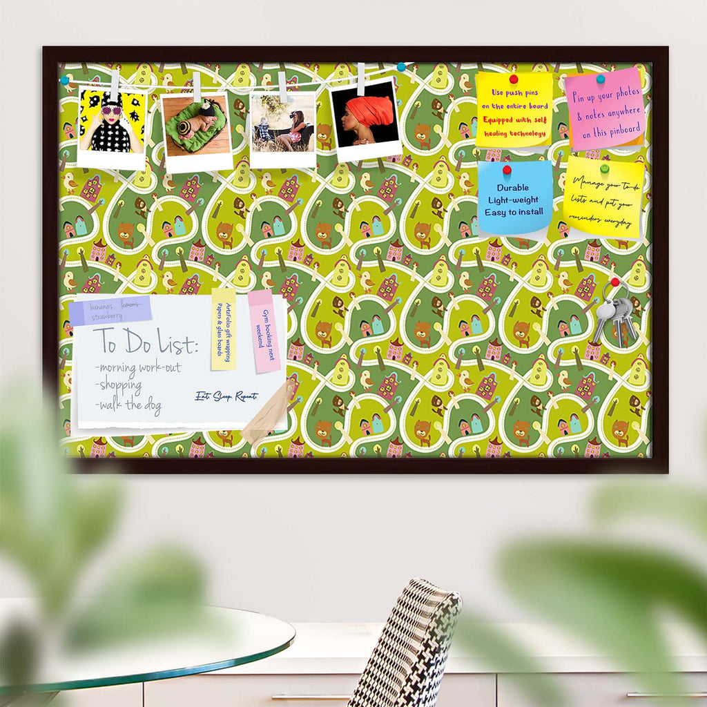 Road Bulletin Board Notice Pin Board Soft Board | Framed