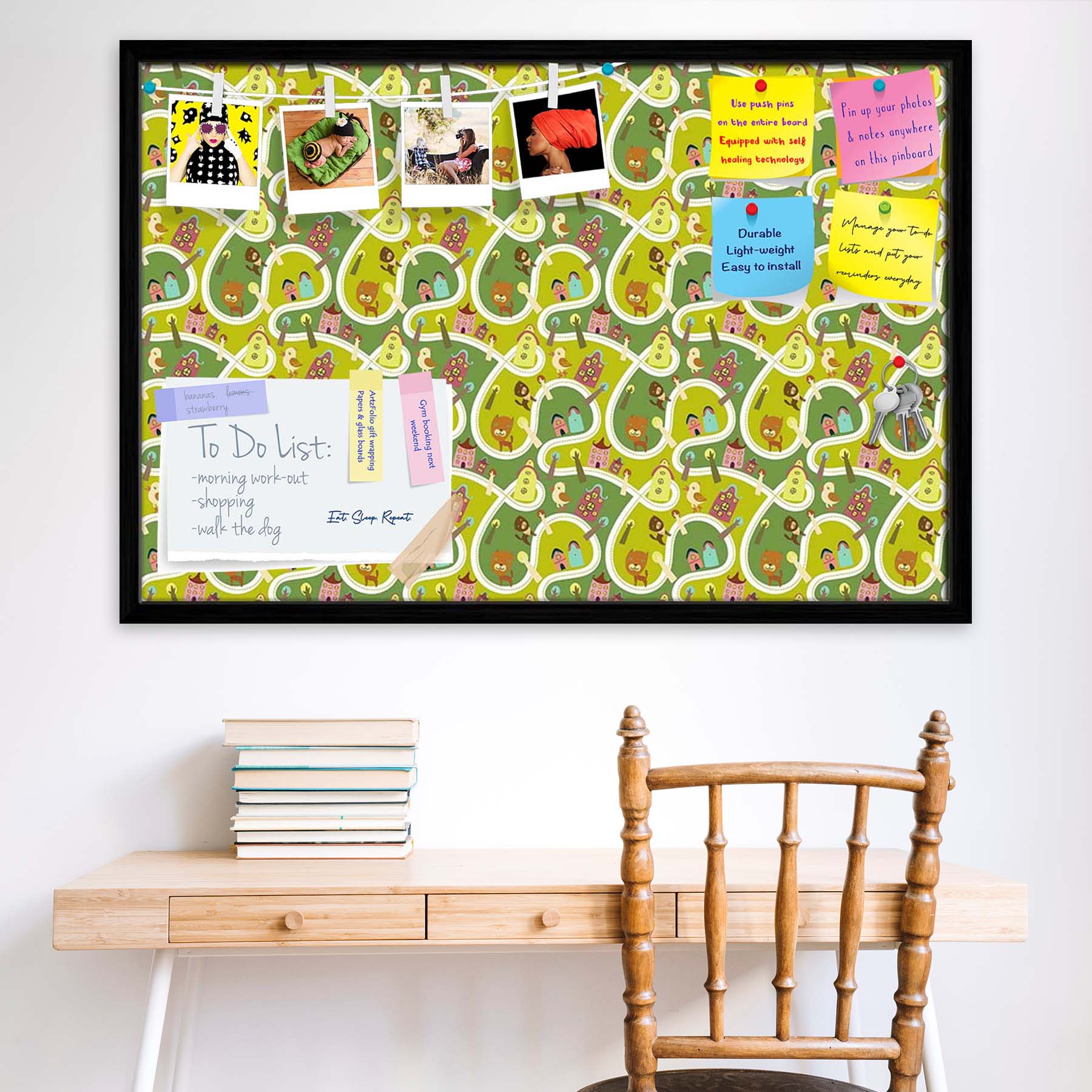 Road Bulletin Board Notice Pin Board Soft Board | Framed