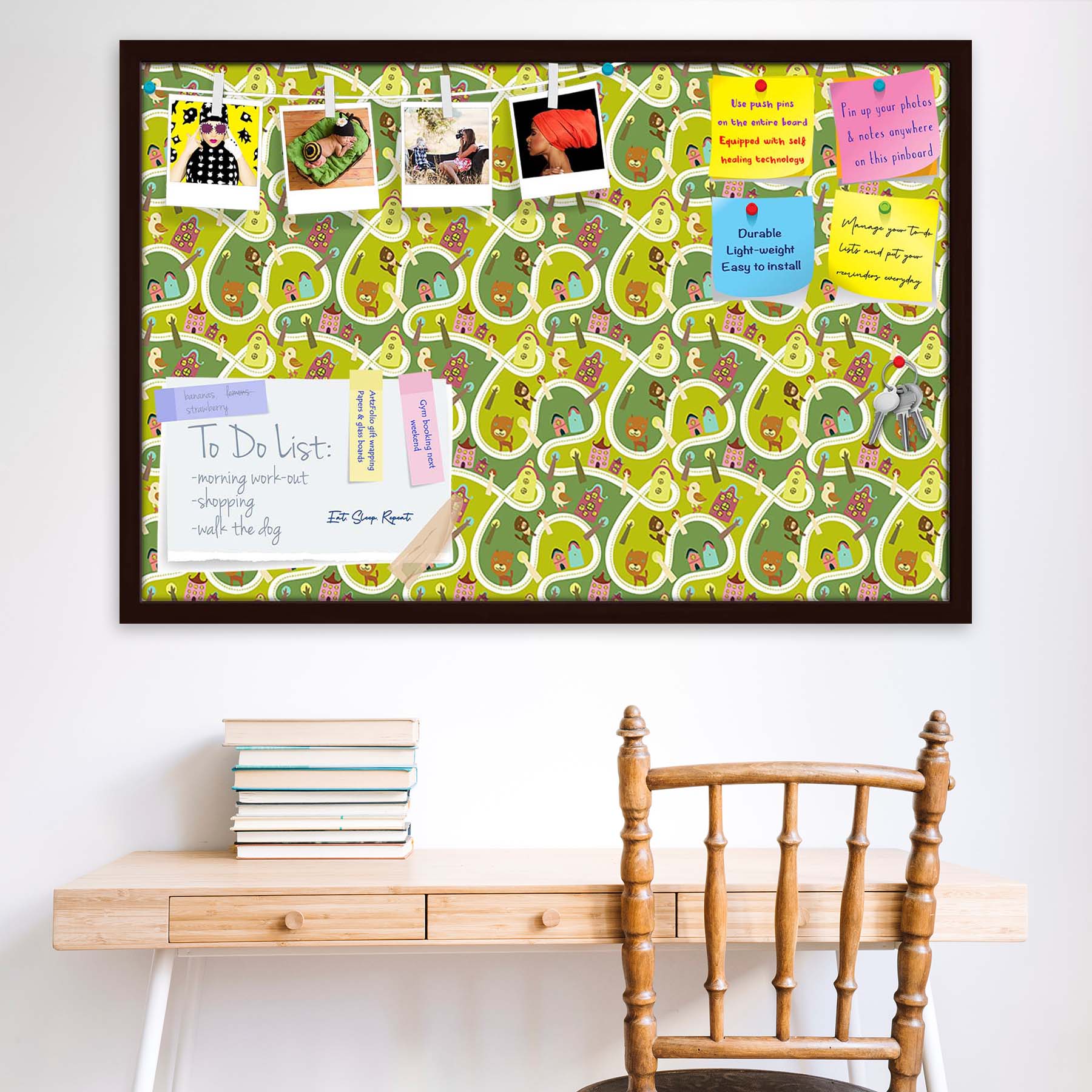 Road Bulletin Board Notice Pin Board Soft Board | Framed