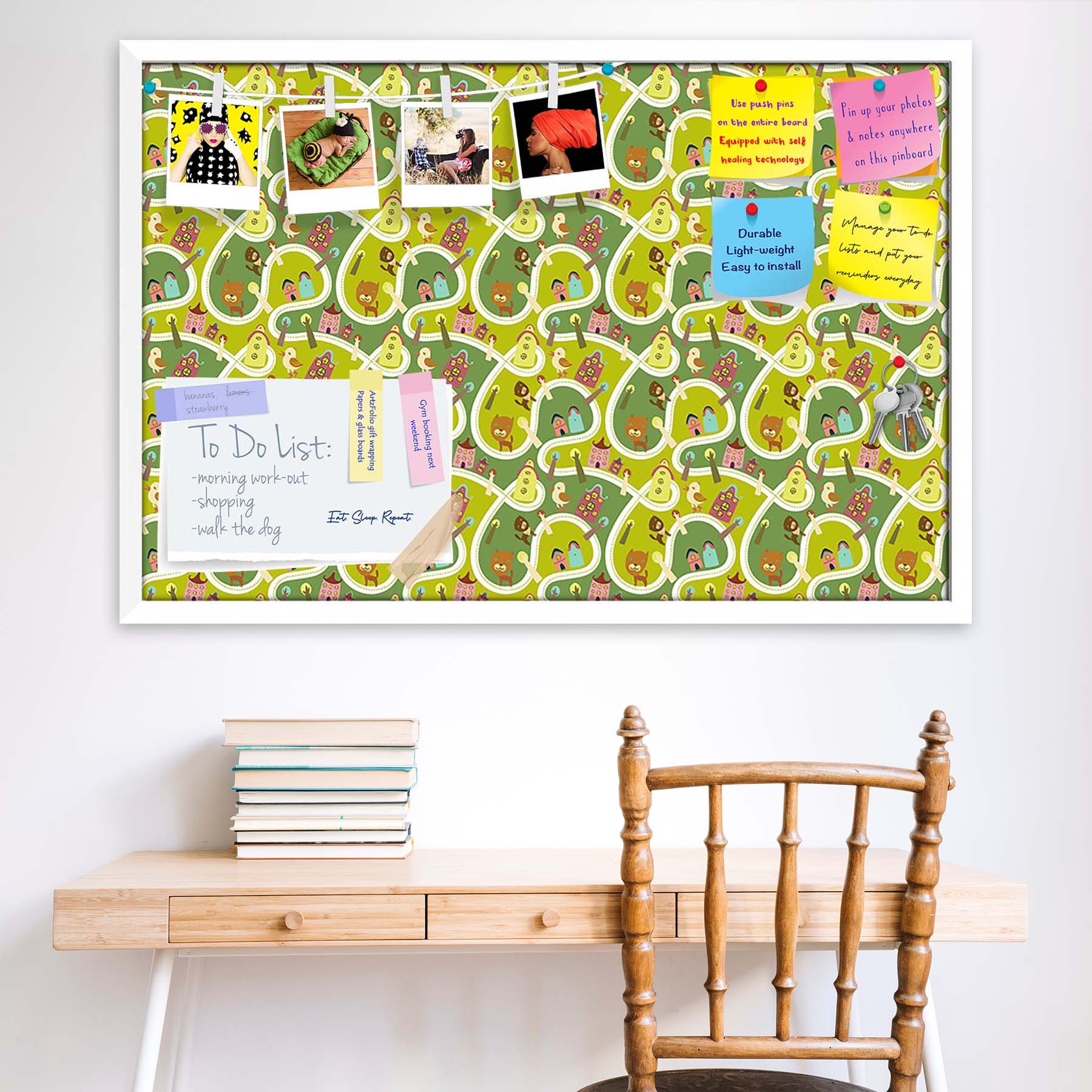 Road Bulletin Board Notice Pin Board Soft Board | Framed