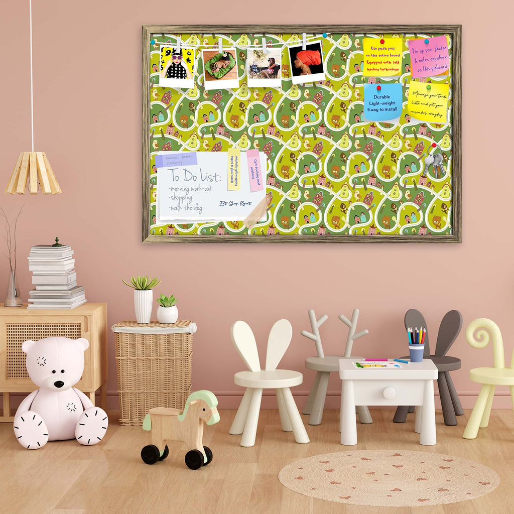 Road Bulletin Board Notice Pin Board Soft Board | Framed