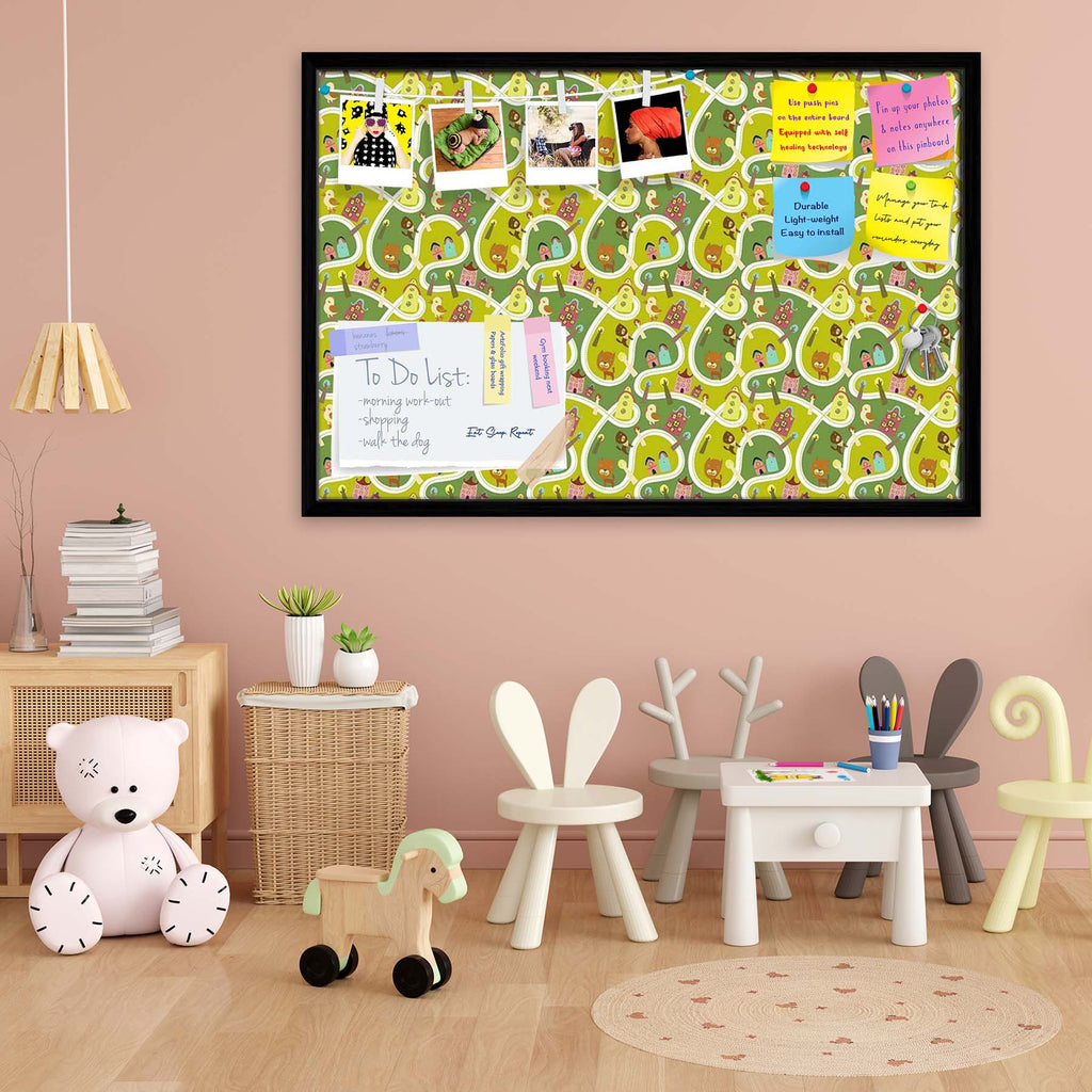 Road Bulletin Board Notice Pin Board Soft Board | Framed