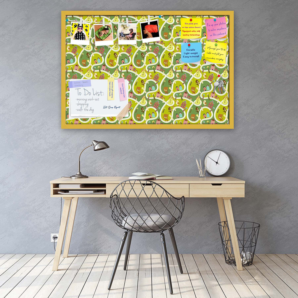 Road Bulletin Board Notice Pin Board Soft Board | Framed