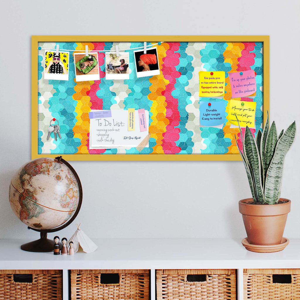 Color Circle Bulletin Board Notice Pin Board Soft Board | Framed