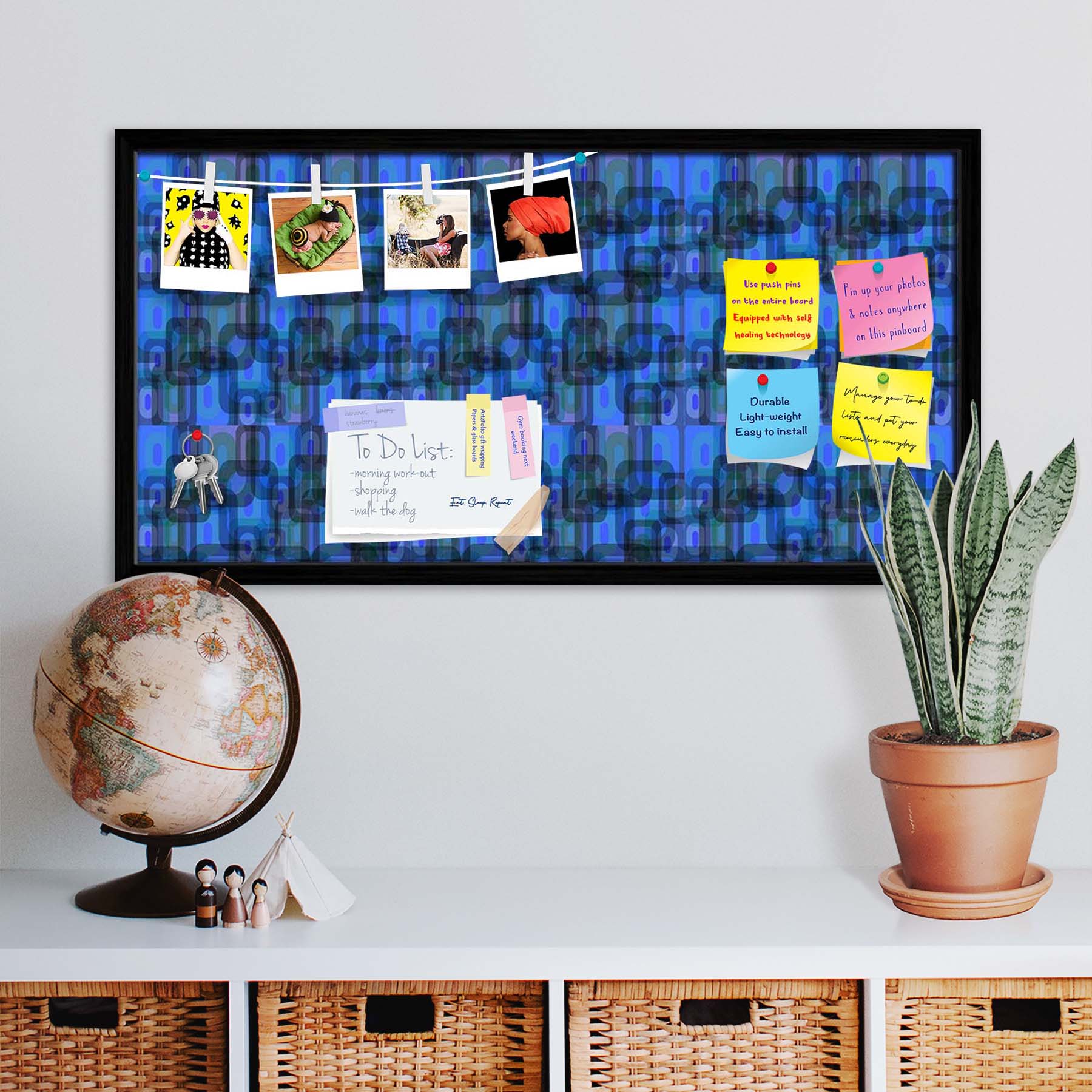 Thoughtful Design D2 Bulletin Board Notice Pin Board Soft Board | Framed