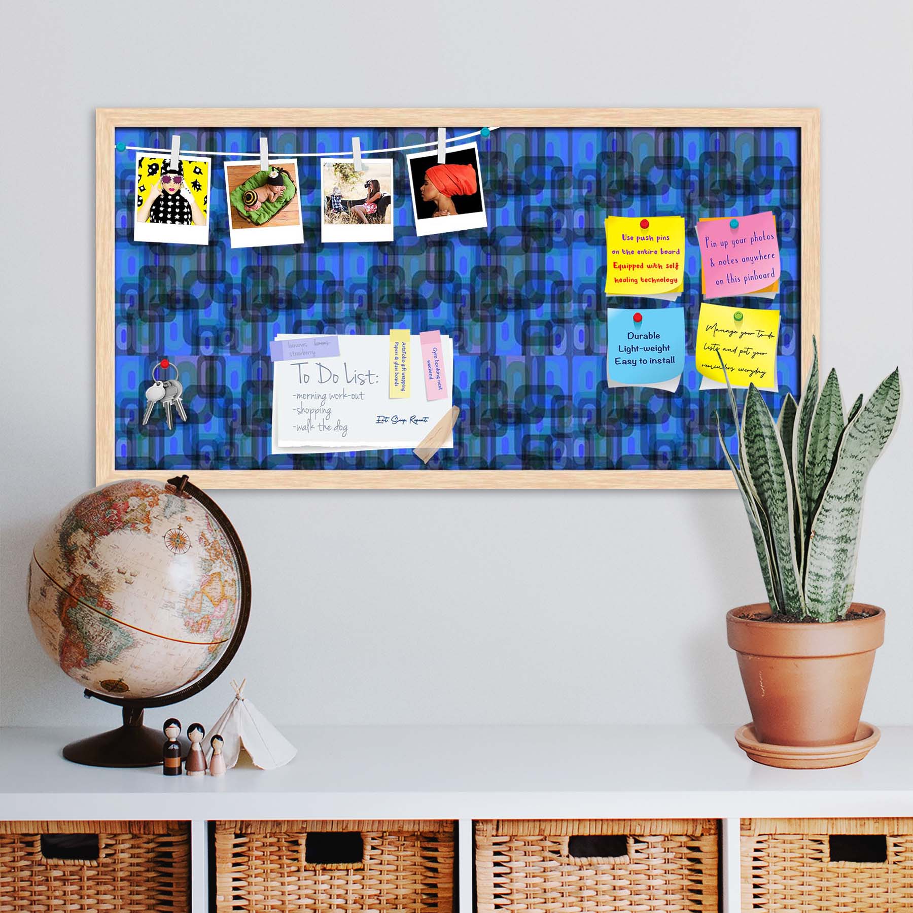 Thoughtful Design D2 Bulletin Board Notice Pin Board Soft Board | Framed