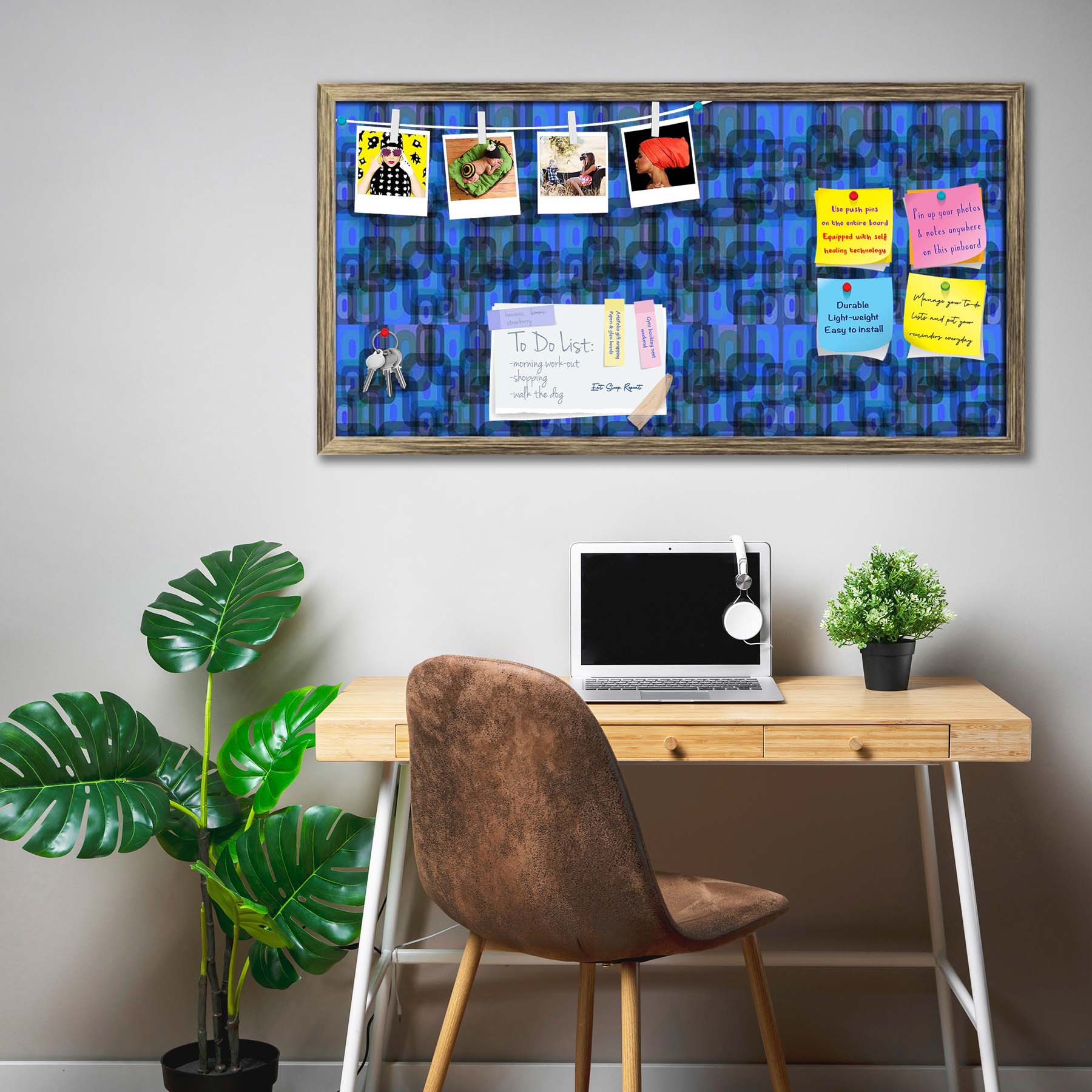 Thoughtful Design D2 Bulletin Board Notice Pin Board Soft Board | Framed