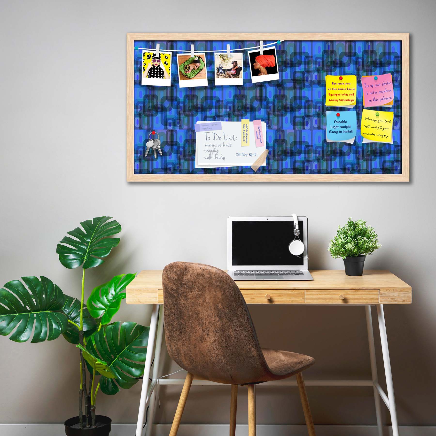 Thoughtful Design D2 Bulletin Board Notice Pin Board Soft Board | Framed