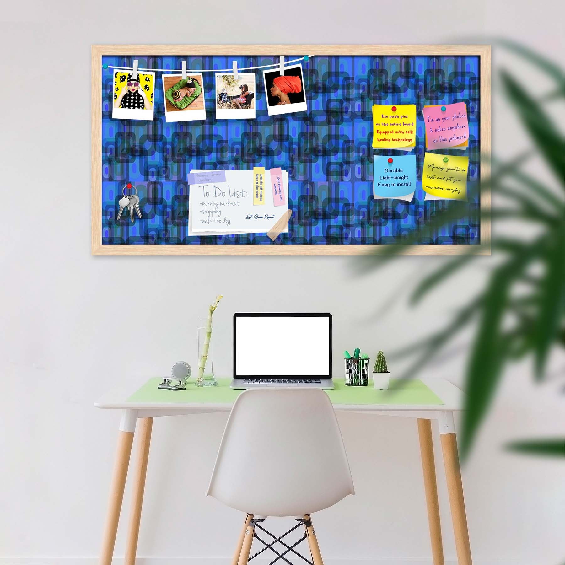 Thoughtful Design D2 Bulletin Board Notice Pin Board Soft Board | Framed