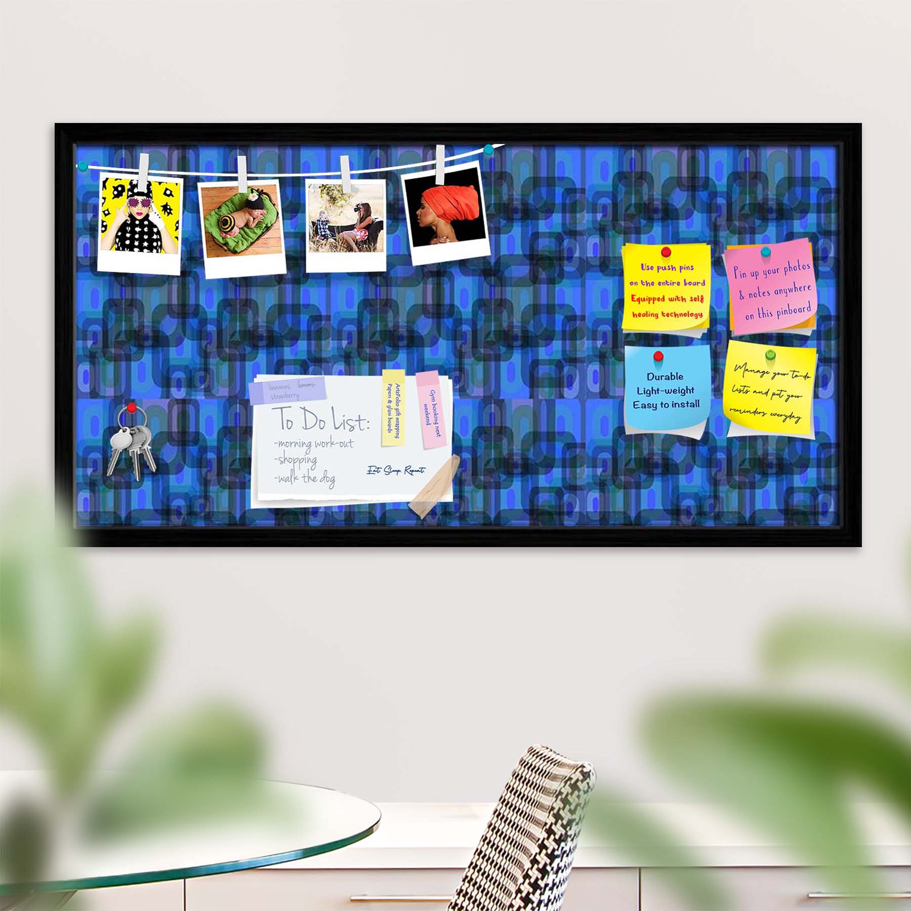 Thoughtful Design D2 Bulletin Board Notice Pin Board Soft Board | Framed