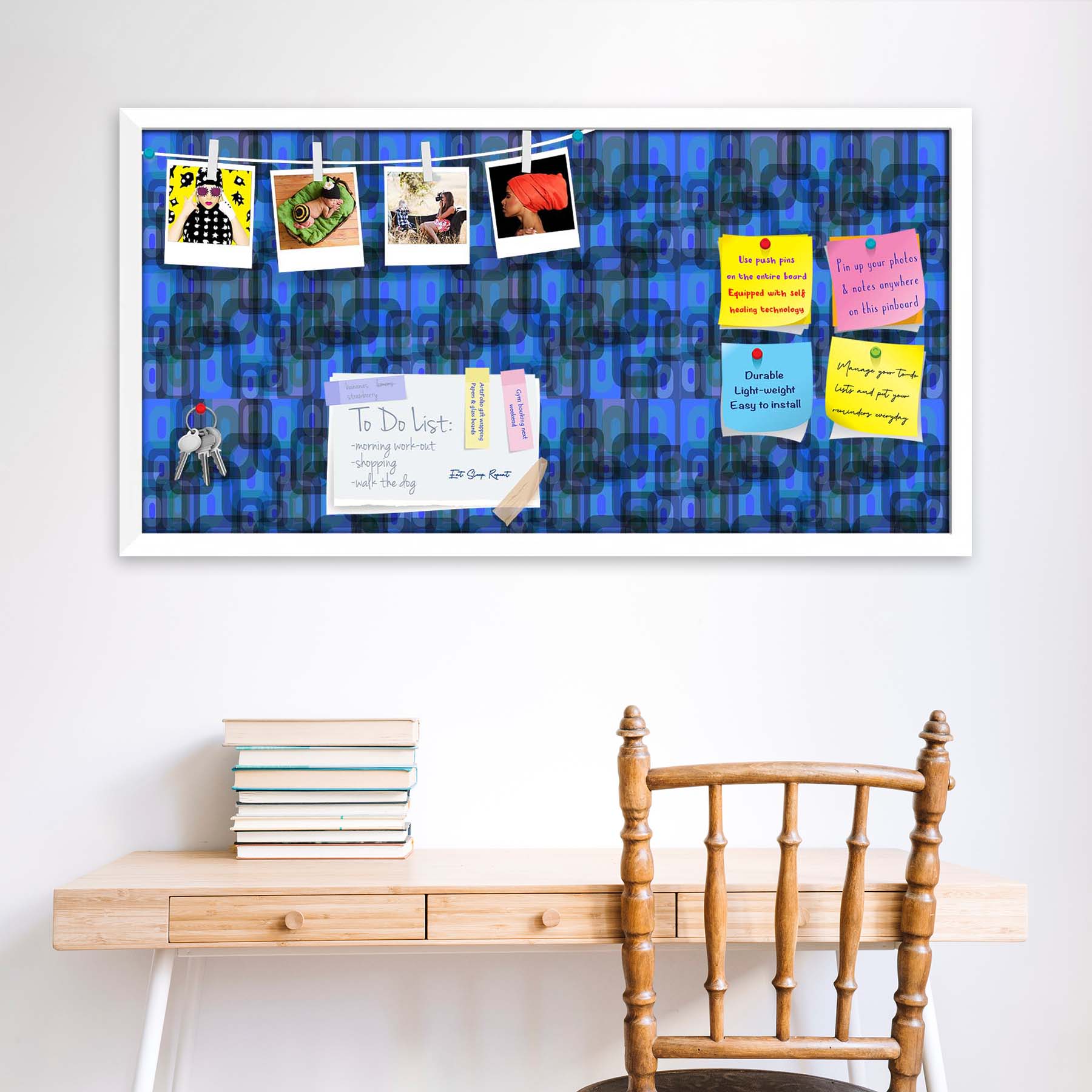Thoughtful Design D2 Bulletin Board Notice Pin Board Soft Board | Framed