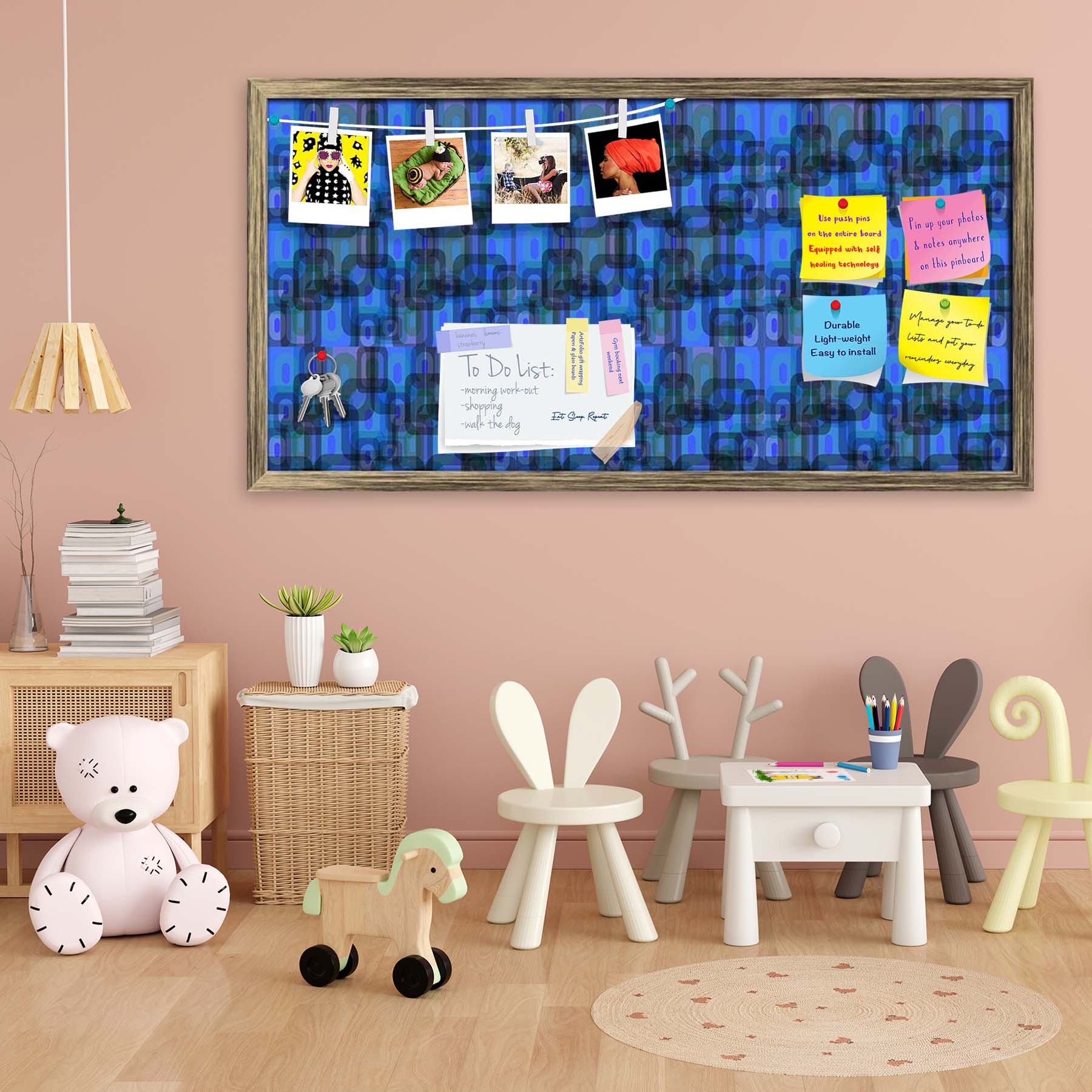 Thoughtful Design D2 Bulletin Board Notice Pin Board Soft Board | Framed