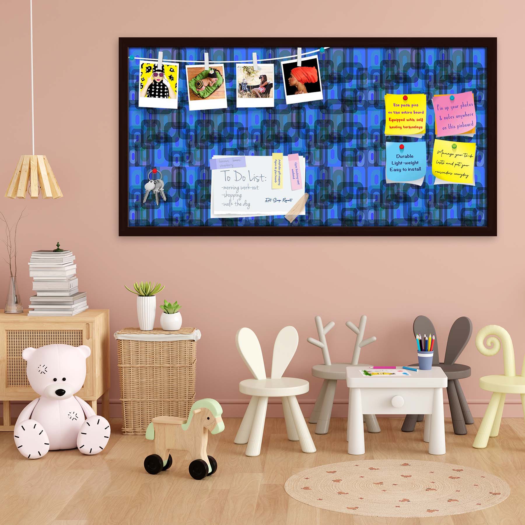 Thoughtful Design D2 Bulletin Board Notice Pin Board Soft Board | Framed