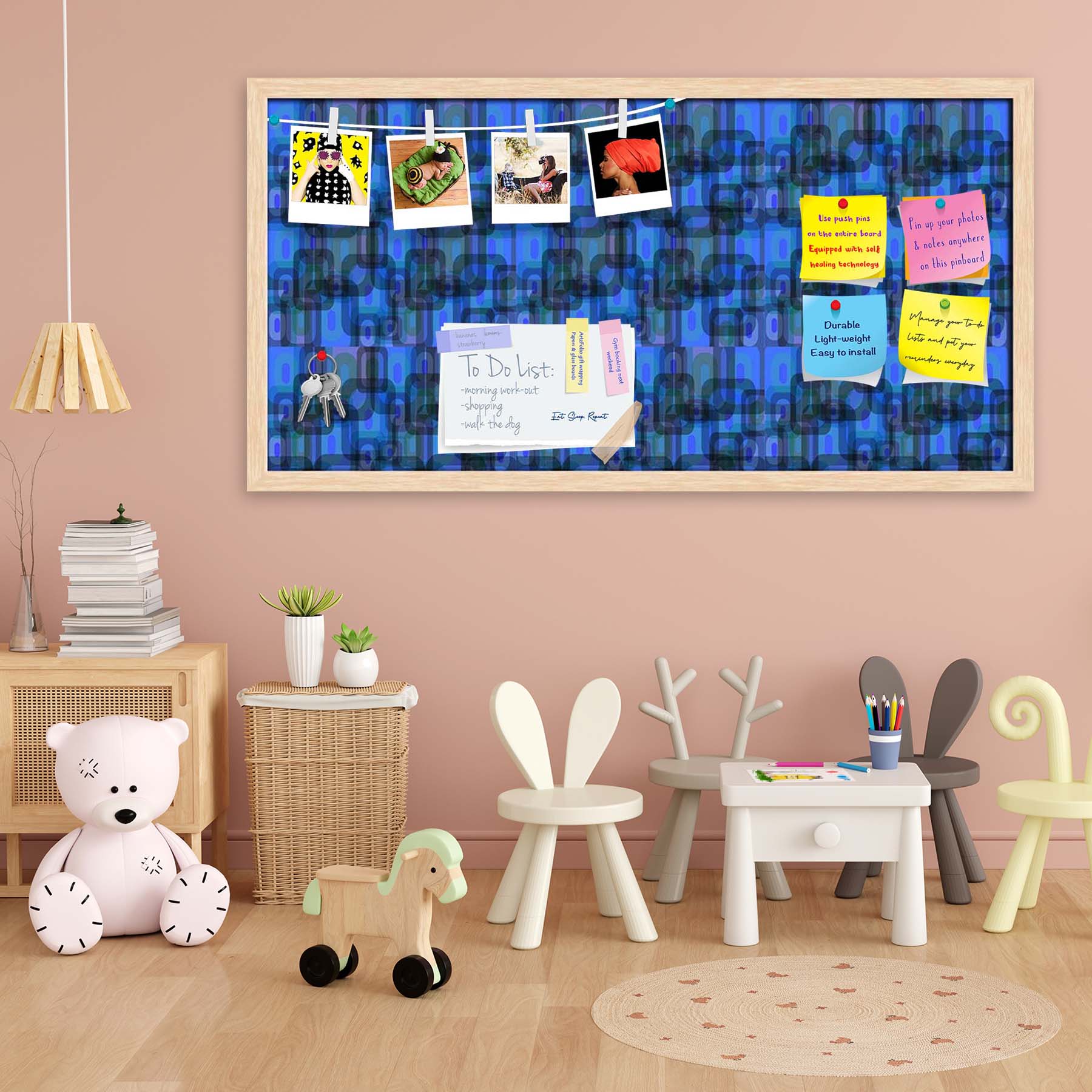 Thoughtful Design D2 Bulletin Board Notice Pin Board Soft Board | Framed