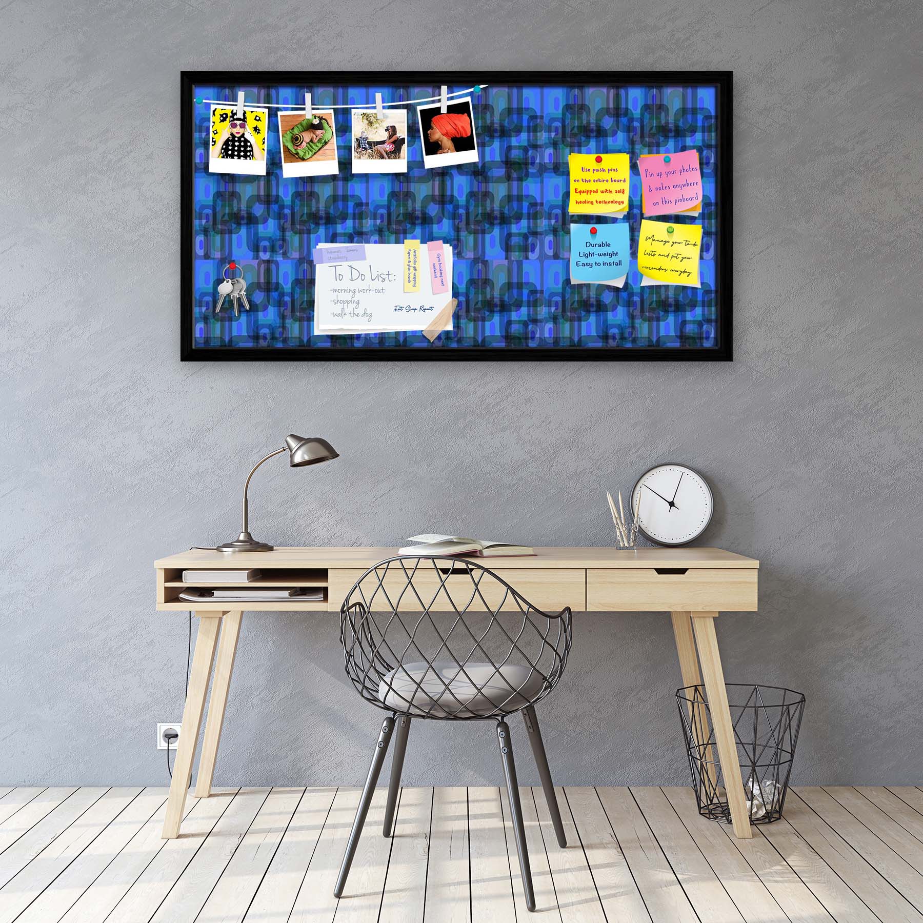 Thoughtful Design D2 Bulletin Board Notice Pin Board Soft Board | Framed