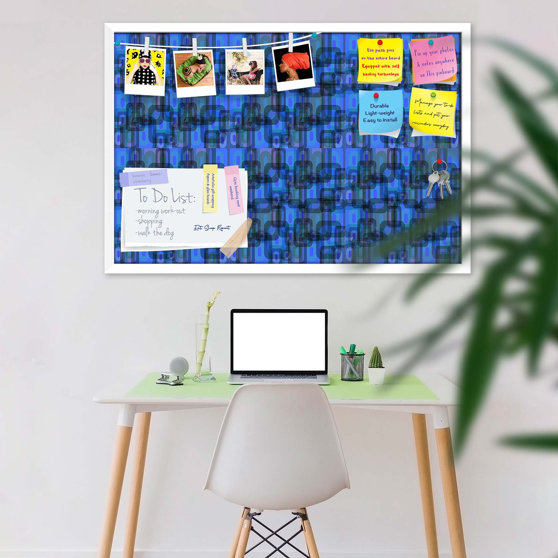 Thoughtful Design D2 Bulletin Board Notice Pin Board Soft Board | Framed