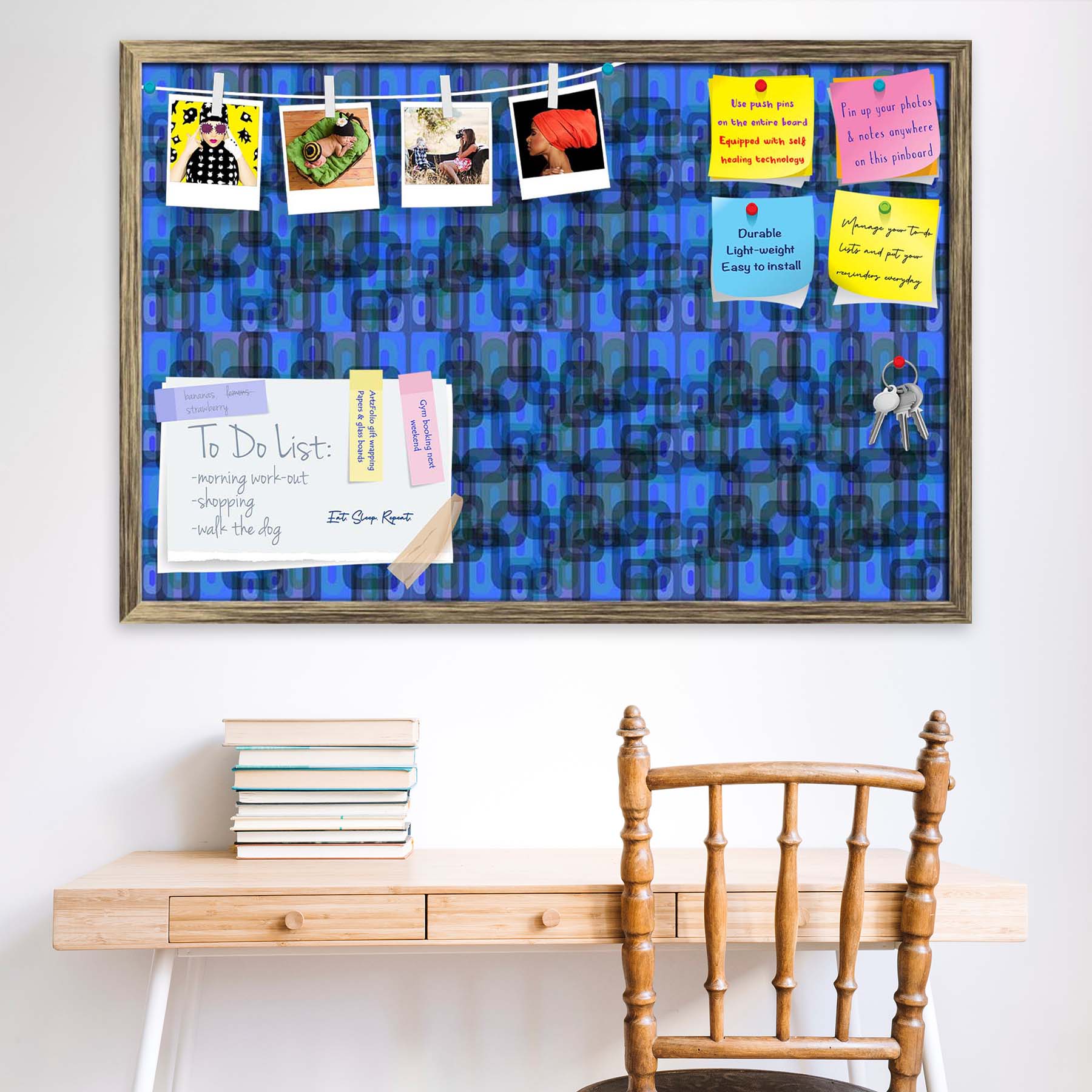 Thoughtful Design D2 Bulletin Board Notice Pin Board Soft Board | Framed