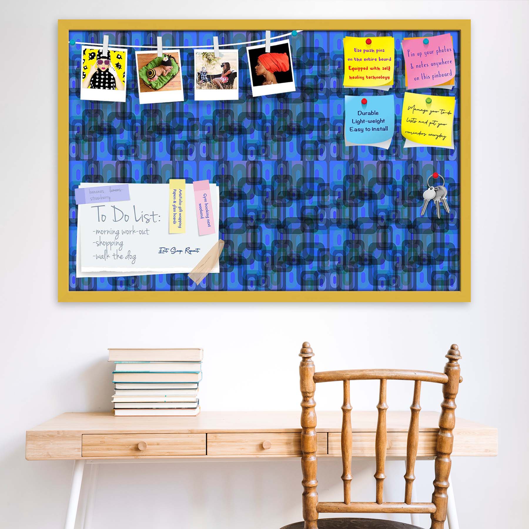 Thoughtful Design D2 Bulletin Board Notice Pin Board Soft Board | Framed