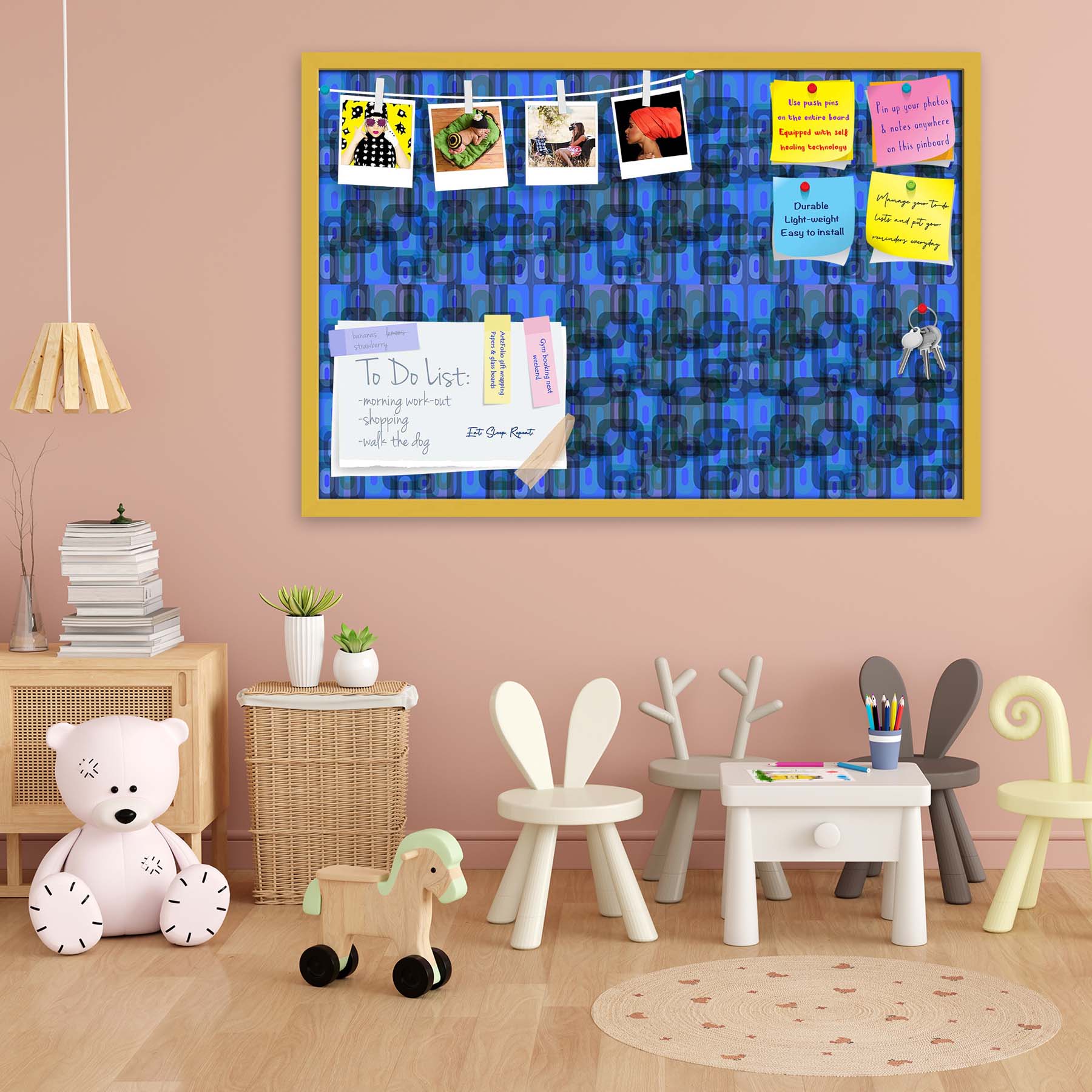 Thoughtful Design D2 Bulletin Board Notice Pin Board Soft Board | Framed