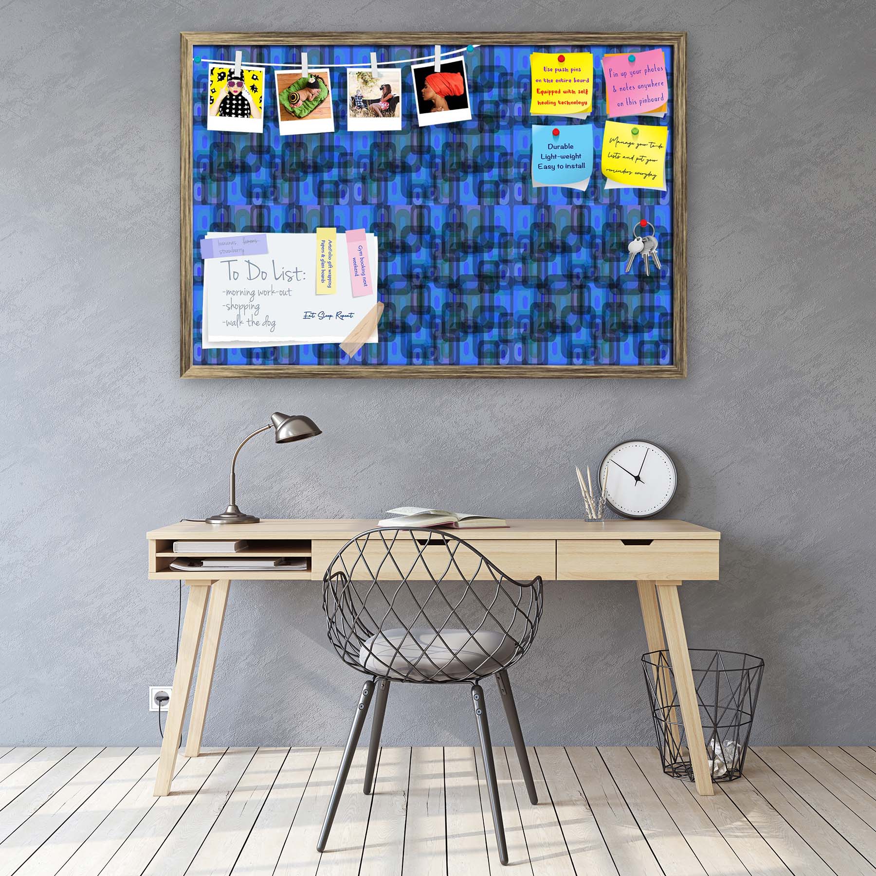 Thoughtful Design D2 Bulletin Board Notice Pin Board Soft Board | Framed