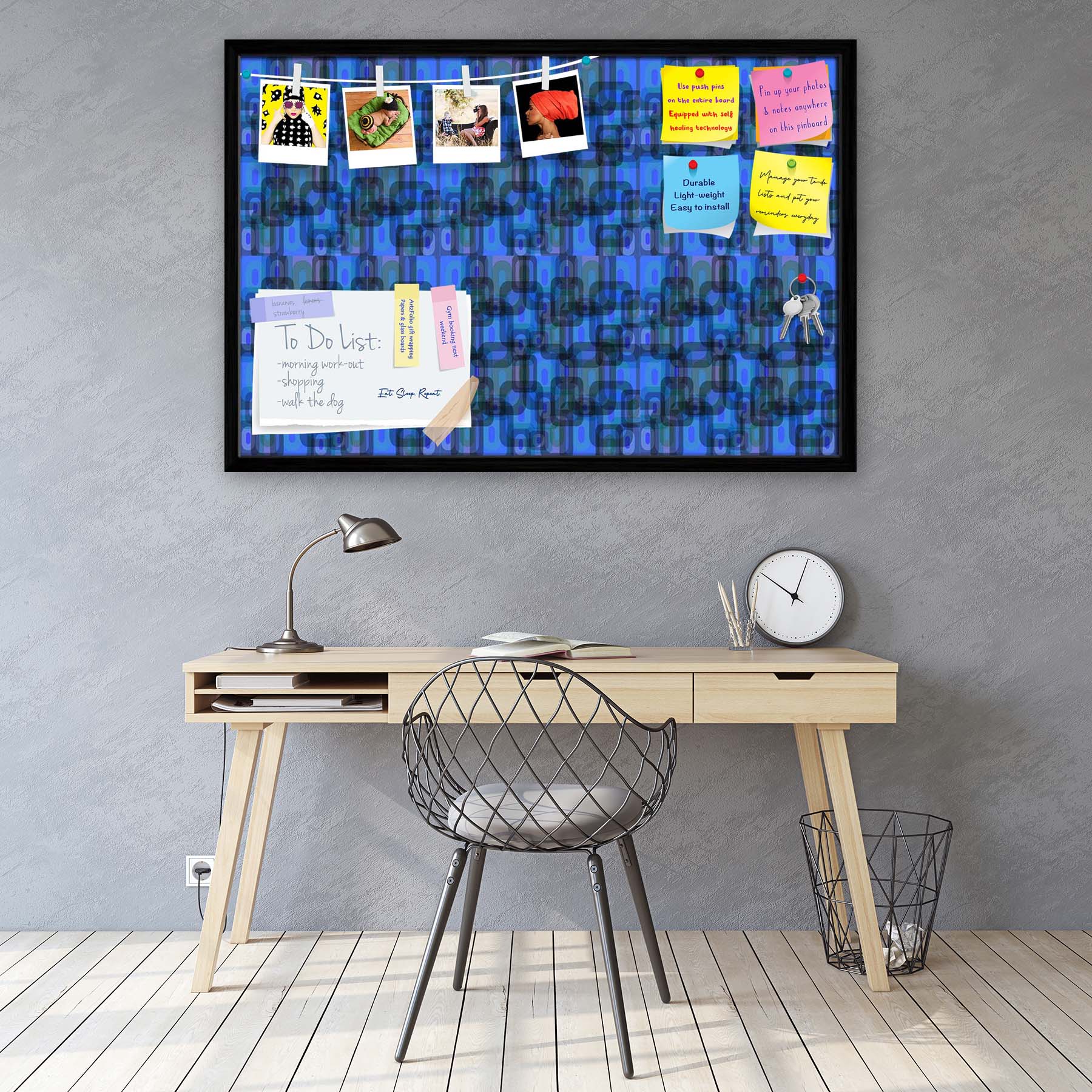 Thoughtful Design D2 Bulletin Board Notice Pin Board Soft Board | Framed
