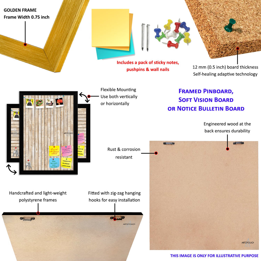 Art Pattern Bulletin Board Notice Pin Board Soft Board | Framed