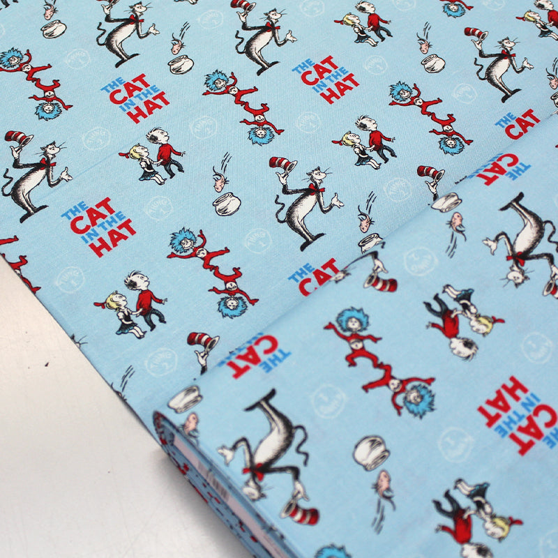 Cat in the Hat Craft Cotton - Blue