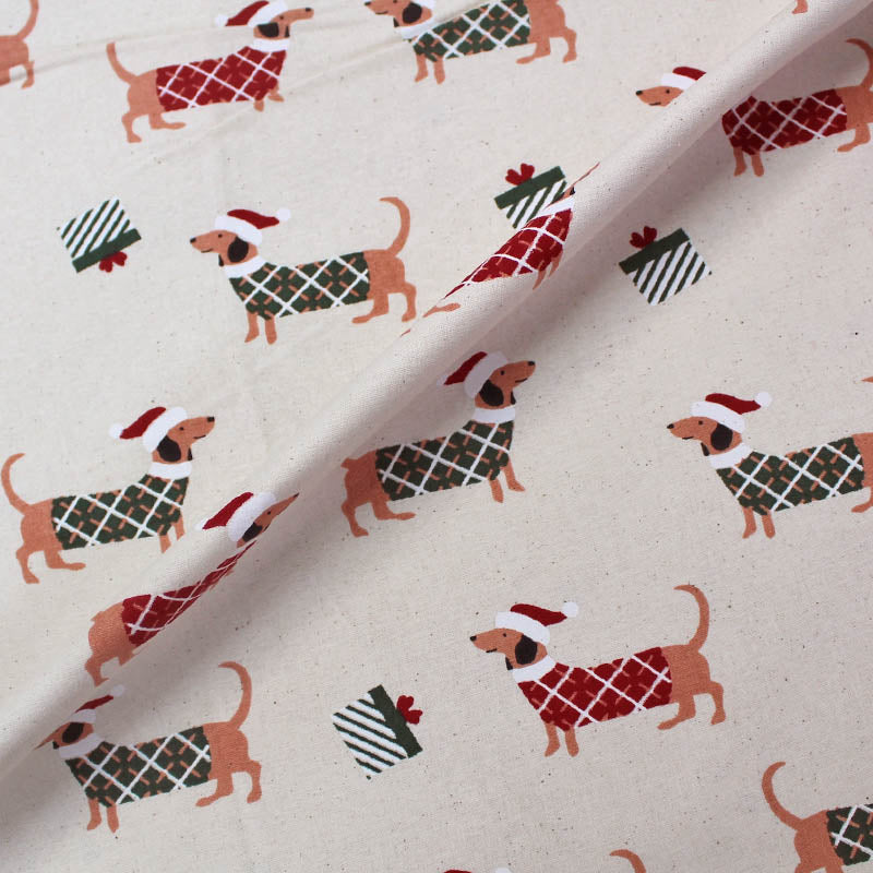 Cream Christmas Craft Cotton - Dashing